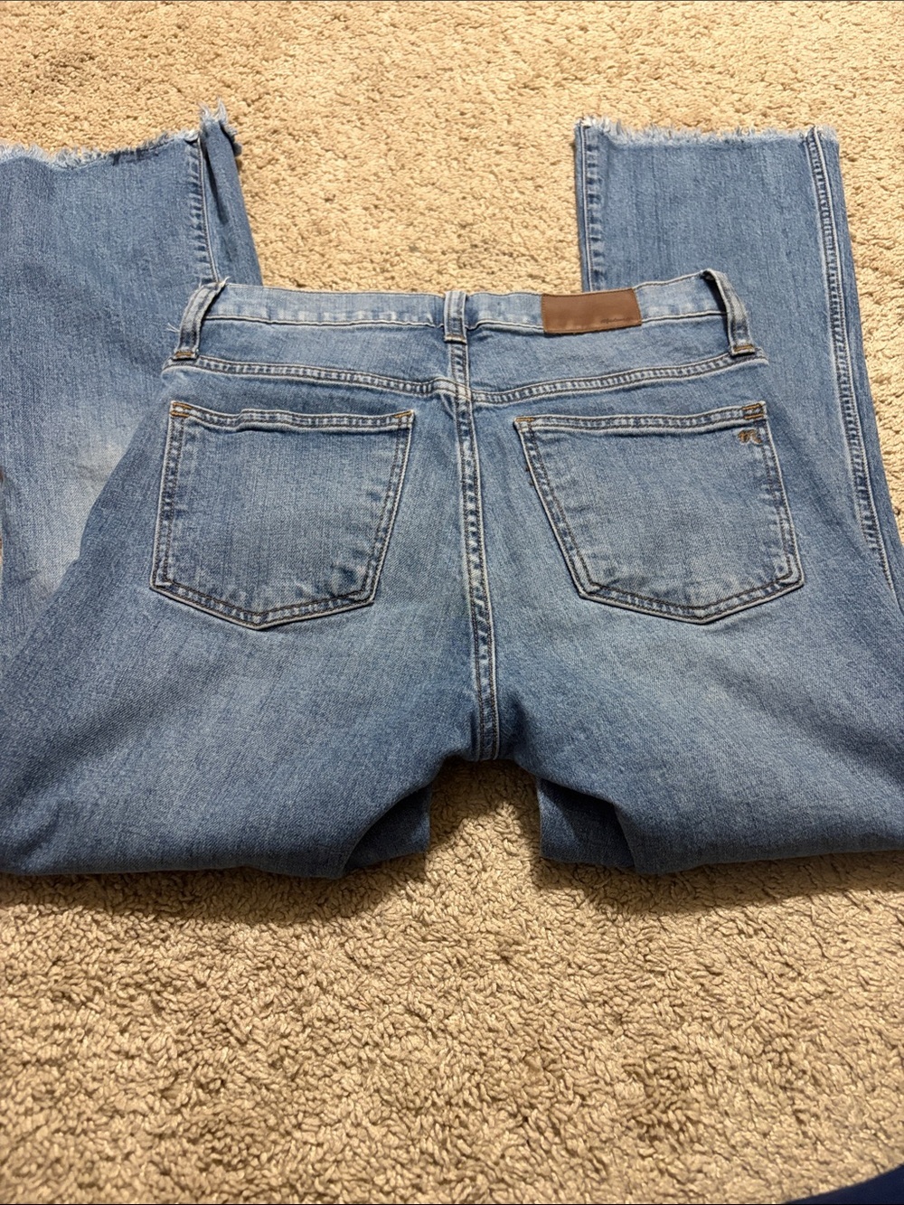 Madewell Cali Denim Boot Cut Jeans Size 26 Raw Hem - Picture 7 of 7